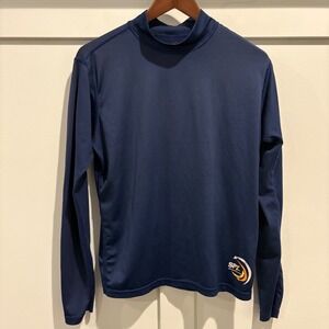 SPZ Sun Protection Zone Long‎ Sleeve Mock Neck Rash Guard Top UPF 50+ Navy S